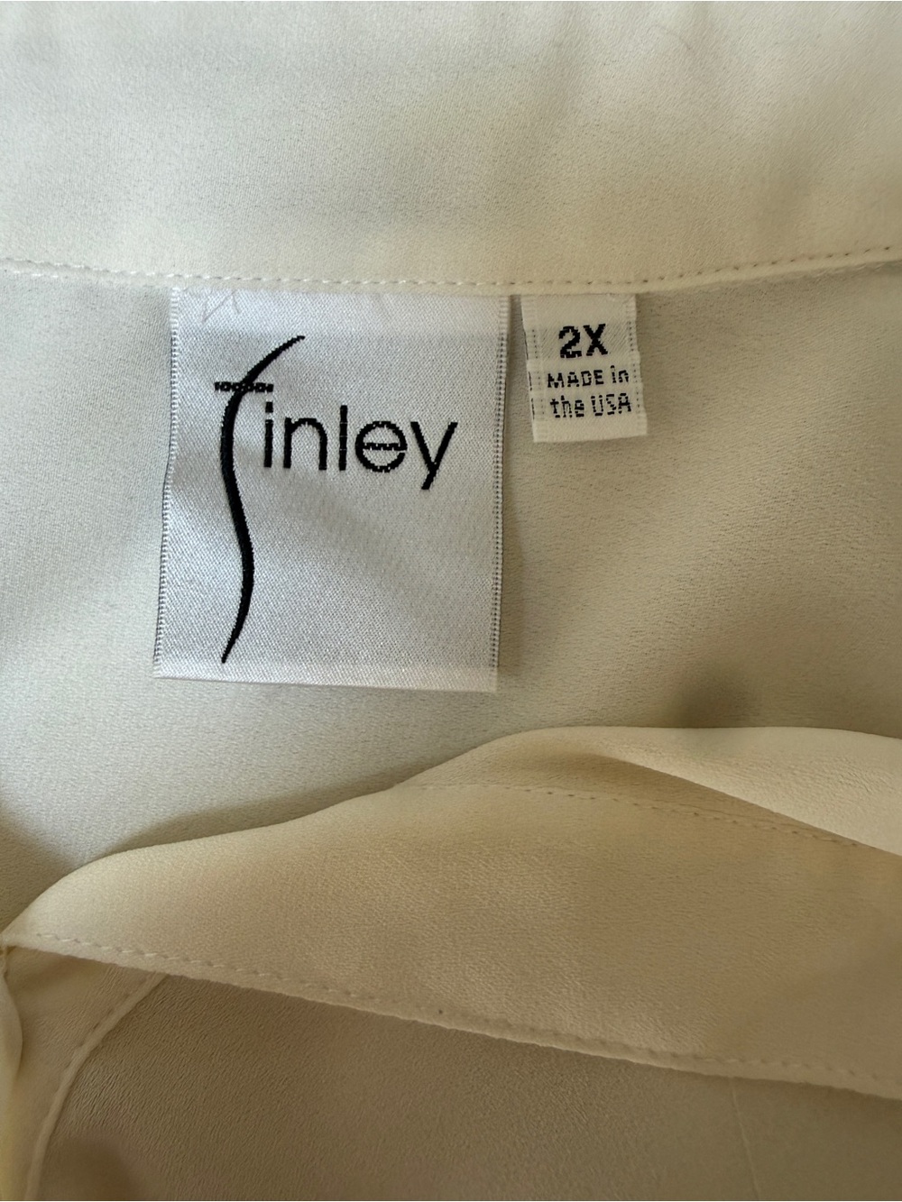 Finley Cream Ruffle-Tier Button-Down Shirt #182 - Picture 5 of 6